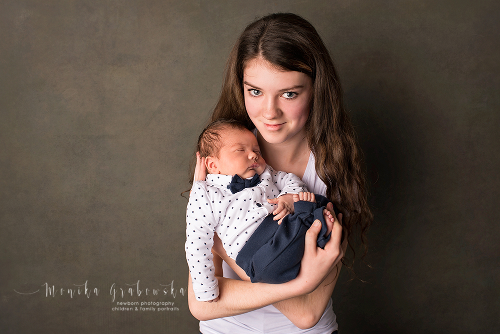 Big sister and newborn baby Photography